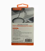 Geflochtenes USB-A auf Lightning Ladekabel - 2 Meter, schwarz – Bild 2