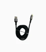 Geflochtenes USB-A auf Lightning Ladekabel - 2 Meter, schwarz – Bild 3